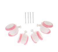 ORFOFE Toddler Walker Replacement Wheels and Casters Universal Push Toy Wheel Repair Kit 4pcs Set Screws for Baby Walker Accessories Pink Sturdy Plastic and Rubber