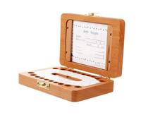 ORFOFE Tooth Organizer Wooden Keepsake Box for First Tooth and Hair and Compact Memory Storage for Boys and Girls for Newborn Celebrations