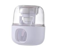 ORFOFE Toothpaste Squeezer Wall-Mounted Storage Rack Automatic Toothpaste Dispenser with Breathable Hanging Design Compact HIPS Material Holder for Bathroom Organization White