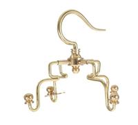 ORFOFE Traditional Chinese Birdcage Hook Vintage Decorative Metal Hanger for Birdcages