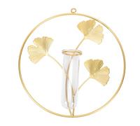 ORFOFE Transparent Glass Wall Hanging Planter Vase with Stand for Hydroponic Succulent Plants Indoor Living Decor Modern Farmhouse Style Wall Pendant Ornament