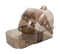 ORFOFE Transparent Parrot Bath Box with Drawer for Cage Compact Easy-clean Bird Bath Tub for Cockatiel Budgie Parakeet Hanging Shower Basin for Small Apartment Bird Care