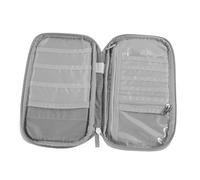 ORFOFE Travel Passport Holder and Document Organizer, Portable Waterproof Passport Wallet with Data Cable Storage, Multifunctional Travel Accessories for Men and Women in Grey Random Random Style