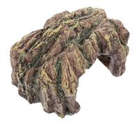 ORFOFE Turtle Tanning Platform Reptile Climbing Cave Shelter Terrarium Accessory for Snakes Lizards Geckos and Turtles Aquarium Decorative Hideout with Lifelike Rock Texture