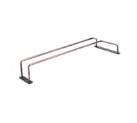 ORFOFE Under Cabinet Stemware Rack Wine Glass Holder Bronze Wine Rack for Kitchen Bar Storage Organizer Stainless Steel Hanging Rail for Flutes and Glassware