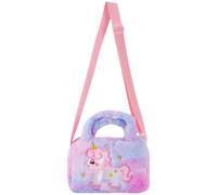 ORFOFE Unicorn Crossbody Bag Plush Shoulder Bag for Boys and Rainbow Pattern, Suitable for School and Family Trips, Mini Backpack for Aged 4-6 Random Color