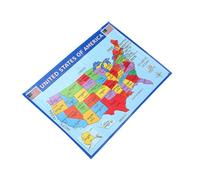 ORFOFE US Map Wall Maps School Supply Educational Poster on UV Paper with High-definition Printing for Students in Classrooms