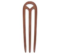 ORFOFE Vintage 3-prong Wooden Hair Sticks Peach Wood Bun Makers with Secure Hold and Gentle on Scalp Classic Elegant Hair Forks for Weddings and Banquets Retro Style Accessories