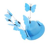 ORFOFE Vintage Blue Butterfly Fascinator Hat Clip for Women Elegant Cocktail and Tea Party Hair Accessory One Fits All Lightweight and Comfortable for Weddings Evening Events Banquets and