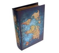 ORFOFE Vintage Book-shaped Storage Box with Hidden Safe Function Antique Bible Ornament for Jewelry and Cash Decorative Faux Book for Home Office Church Display