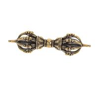 ORFOFE Vintage Brass Vajra Pestle Ornament Retro Crafts Small Vajra Pestle Decor Tibetan Dharma Brass Crafts