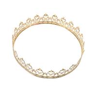 ORFOFE Vintage European Mens Royal Costume Crown Lightweight Hollow Iron King Headwear Golden Medieval Tiara for Halloween Carnival Party Male Cosplay Accessory