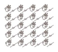 ORFOFE Vintage Flower-Shaped Ot Alloy Buckle for DIY Necklace and Bracelet Accessories Tarnish-Resistant Charm for Women Antique Silver Tone