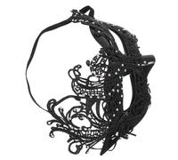 ORFOFE Vintage Punk Lace for Women with Elastic Strap Half-face Costume Accessory for Halloween Prom Cosplay Parties and Dancing Events