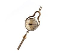 ORFOFE Vintage Waist Watch with Movement Retro Alloy Pocket Watch with Sturdy Chain Elegant Decorative Timepiece for Adults Classic Bronze Finish