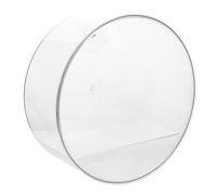 ORFOFE Wall-mounted Display Case round Figure Display Stand Plastic Dustproof Storage Box for Mini Figures Organising and Displaying
