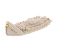 ORFOFE Wall-Mounted Holy Water Container for Church and Home Entrance, Resin Catholic Decor, White, 14x7x3.5cm, Resistance to Wear