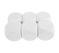 ORFOFE White Blank Foam Dice 10cm for Boys and Girls Math Teaching and DIY Drawing, Write-on Wipe-Off Dice Toy Game Set of 6 for Party Favors and Educational Crafts
