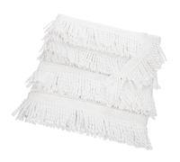 ORFOFE White Polyester Curtain Fringe Trim Tassel for DIY Sewing and Home Decor Tassel Border for Sofa Cushions Curtains Lampshades and Crafts