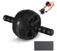 ORFOFE Wide Ab Wheel Roller with Non-slip Grip and Knee Pad for Core Strength Training Suitable for All Ages Home Workout Equipment Stable Abdominal Exercise Machine