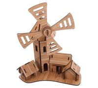 ORFOFE Windmill Model Kit DIY Windmill Mini House Puzzle Stem Science Experiment for Family Activities School Projects Educational Craft