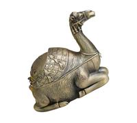 ORFOFE Windproof Large Metal Ashtray with Lid Vintage Camel Design Smokeless Indoor Outdoor Use Portable Decorative Ashtray for Living Office Coffee Table