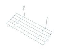ORFOFE Wire Grid Shelf 25x10cm White Stackable Interlocking Wall Mounted Wire Storage Basket Rack for Grid Panel Display Kitchen Bathroom Organizer