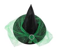 ORFOFE Witch Hat for Women Enchanting Halloween Costume Accessory with Mesh Veil for Parties Cosplay Events Unique Detailed Craftsmanship and Comfortable Fit