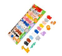 ORFOFE Wooden Animal Matching Puzzle for Early Educational Blocks Fine Polished Shape Sorting Game Enhances Logic Thinking and Color Recognition