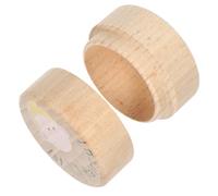 ORFOFE Wooden Baby Haircut Storage Box First Hair Keepsake Holder Round Lost Haircut Memory Container Cute Souvenir for Baby Shower Birthday Nursery Multifunctional Use