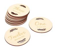 ORFOFE Wooden Baby Milestone Cards, Newborn Announcement Sign Monthly Photo Prop, Smooth Surface, Lightweight, for Boys and New Parents, at Home