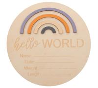 ORFOFE Wooden Baby Monthly Discs for New Parents with Writeable Surface and No Burrs, Assorted Colours for Hospital and Photo Prop Use as Baby Birth Announcement Sign