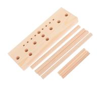 ORFOFE Wooden Bow Maker for DIY Crafting with Adjustable Pegs, Beige Ribbon Fixing Tool for Wreath Making and Bowknot Supplies in Gift Wrapping