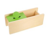 ORFOFE Wooden Coin Box Educational for Montessori Shape Sorter Game for Hand-eye Coordination Preschool Learning Tool Safe Smooth Surface Gift