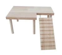 ORFOFE Wooden Hamster Platform Ladder Small Chinchilla for Rat Playing Natural Climbing Stand for Small Pets Enhances Exercise and Exploration in Cage