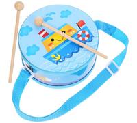 ORFOFE Wooden Hand Drum Set for , Double-Sided Cartoon Waist Drum Musical Instrument with Drumsticks, Pattern Educational Percussion for ’S Early Learning