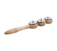 ORFOFE Wooden Jingle Hand Bells Bell Percussion Shaker for Easy to Play Musical Instrument for Home School and Holiday Fun Enhances Auditory Development