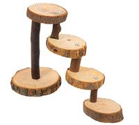 ORFOFE Wooden Ladder Toy Guinea Pig Ramp Hamster Climbing Ladder Toys Delicate Jumping Board for Household