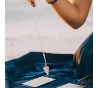 ORFOFE Wooden Meditation Pendulum Board Carving Divination Plate with Black and Pink Pendulum Artistic Home Decor for Spiritual Practice and Dowsing Multipurpose Energy Board for