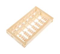 ORFOFE Wooden Mini Abacus for Educational Natural Wood Arithmetic Counting Tool First Birthday Photo Props for Montessori Learning and Cognitive Development Small Traditional Feng Shui