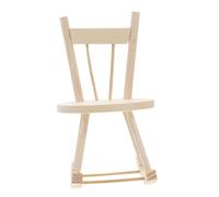 ORFOFE Wooden Miniature Dollhouse Chair DIY for Easy Assembly Educational Craft for Hand Eye Coordination and Spatial Awareness Beige Scale Furniture for Dollhouses and Garden Scenes