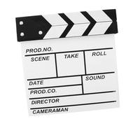 ORFOFE Wooden Movie Clapper Board White B Model Film Prop Versatile Educational for Filmmaking Photography and S Creative Play