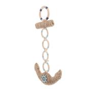 ORFOFE Wooden Nautical Anchor Ornament Coastal Life Ring Sculpture Beach Wall Art Door Hanging Decoration Mediterranean Ocean Ship Decor for Holiday Coastal Home