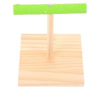 ORFOFE Wooden Parrot Perch Stand with Frosted Finish, Portable Indoor Bird Cage Stand for Parakeets and Cockatiels, Interactive Training and Activity Station for Pet Birds