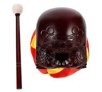 ORFOFE Wooden Percussion Instrument with Cushion Buddhist Temple Block, and Loud Sound Acrylic, Smooth Surface for Meditation and Home Decor for Spiritual Chanting and Relaxation
