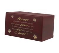 ORFOFE Wooden Pet Cremation Urn for Ashes Stylish Memorial Cinerary Box for Dogs and Space for Photo Display Comforting Keepsake for Pet Loss