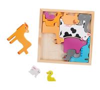 ORFOFE Wooden Puzzle Creative Farm Animal Sorting Educational Chunky Jigsaw for Preschoolers Cognitive Development and Family Interaction