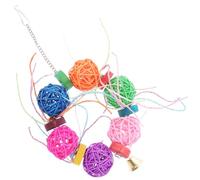 ORFOFE Woodpecker Toy for Parrots Parrot Cage Bite Toy Macaws Colorful Wooden Blocks for Foraging Hanging Chew