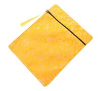 ORFOFE Yellow Buddhist Zen Scripture Bag Embroidered Silk Fabric Organizer with Spacious Interior for Books Scriptures and Documents and Portable Storage Pouch with Handcarry Design