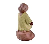 ORFOFE Zen Monk Statue Decorative Monk Teahouse Buddha Ornament for Meditation Housewarming